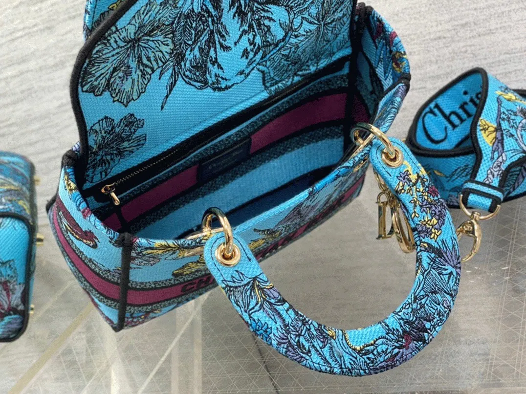 Dior Lady D-Lite Medium Bag in Multicolor Toile de Jouy Voyage Embroidery — image 4