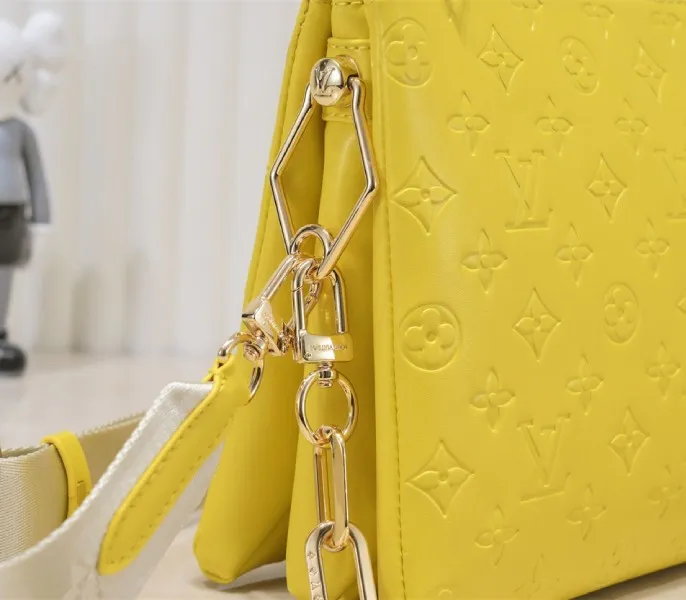 Louis Vuitton Coussin PM Bag In Yellow With Jacquard Strap — image 9
