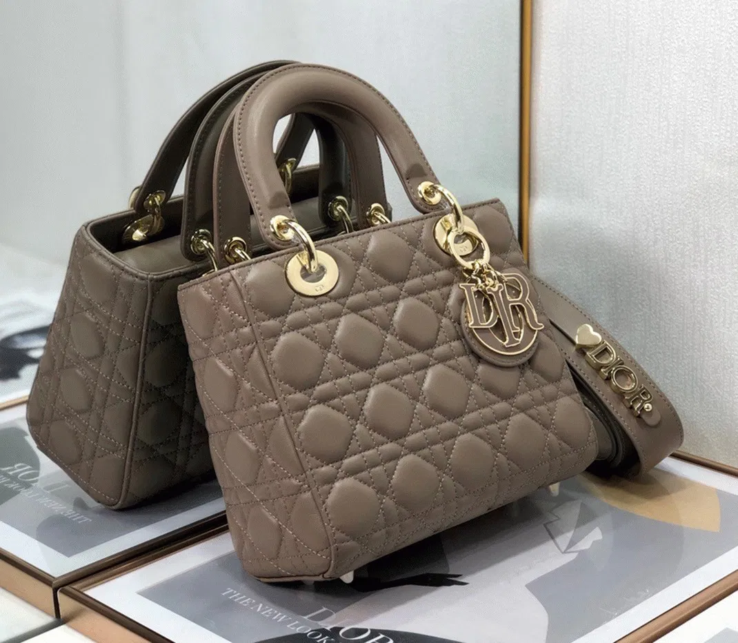 Dior Small Lady Dior My ABCDior Bag in Warm Taupe — image 8