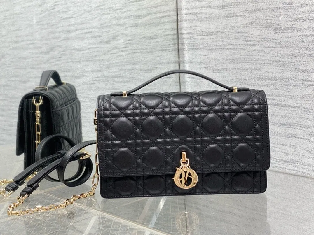 Dior Miss Dior Top Handle Bag in Black Cannage Lambskin — image 7