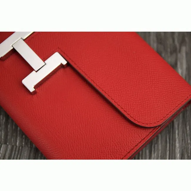 Red AAA Hermes Constance wallet — image 7