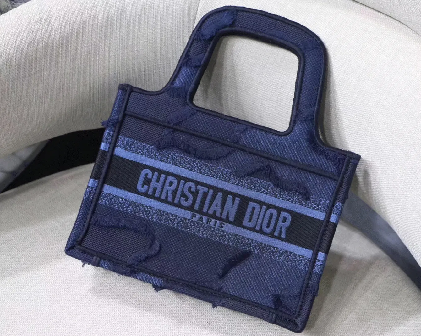 Dior Mini Book Tote Bag in Blue Camouflage — image 3