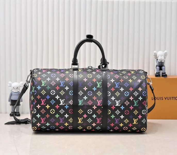LV X TM Multicolored Keepall Bandouliere 50 In Black — image 2