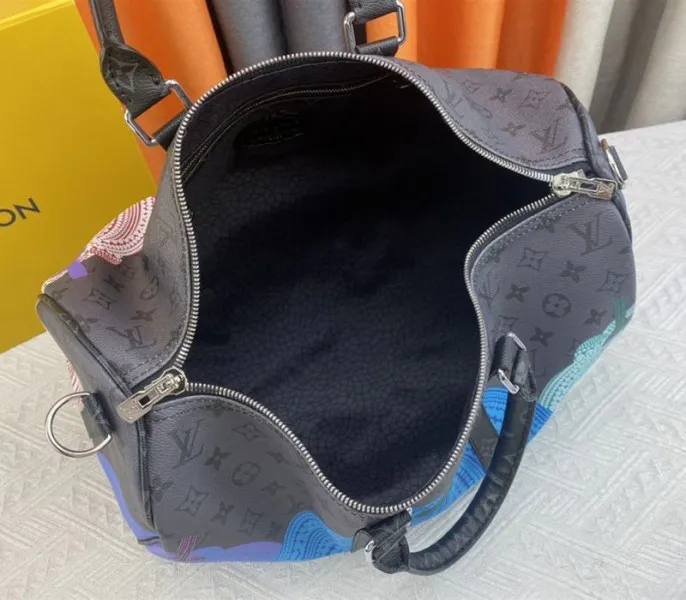 Louis Vuitton X YK Monogram Eclipse Reverse Keepall 45 Luggage In Pumpkin — image 6