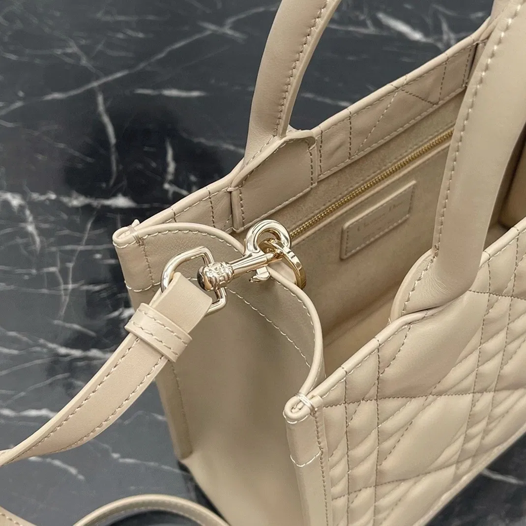 Dior Small Book Tote Bag with Strap in Beige — image 5