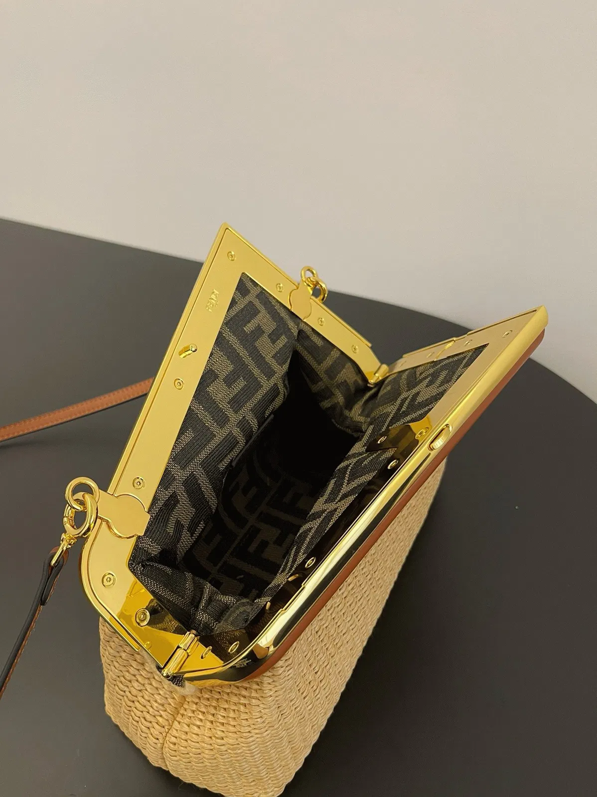Top Quality Fendi First Small Bag in Natural Raffia Straw — image 7