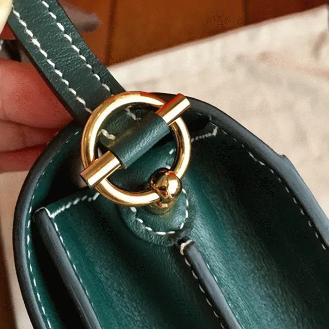Best Knockoff Hermes Mini Sac Roulis Handbag Green — image 3