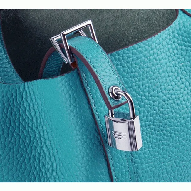 Turquoise Hermes Picotin Lock handbag — image 3