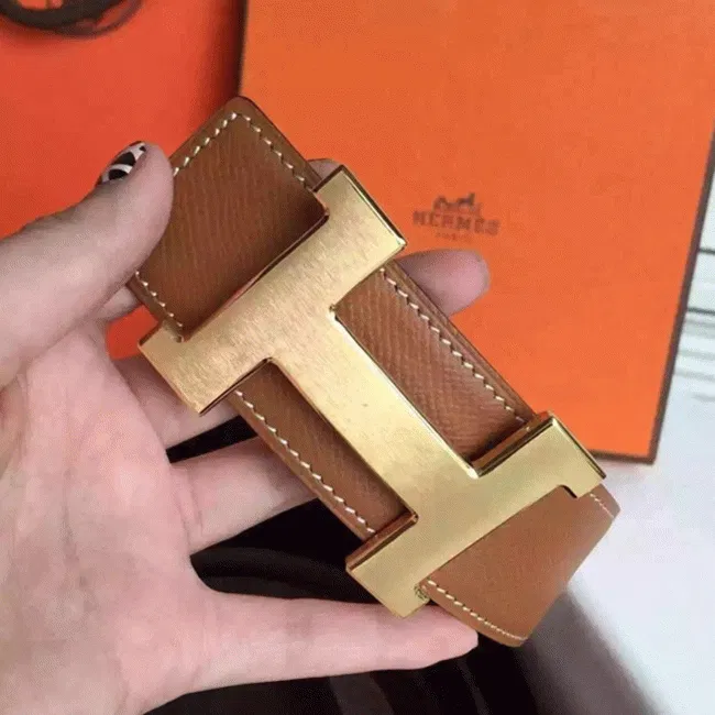 Top-quality Hermes Kits belt featuring Constance buckle in brown epsom — image 2