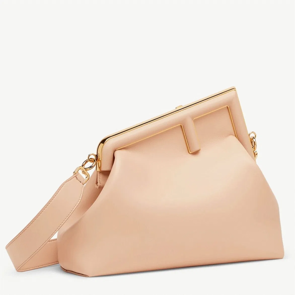 Top Quality Fendi First Medium Bag In Powder Pink Nappa Leather