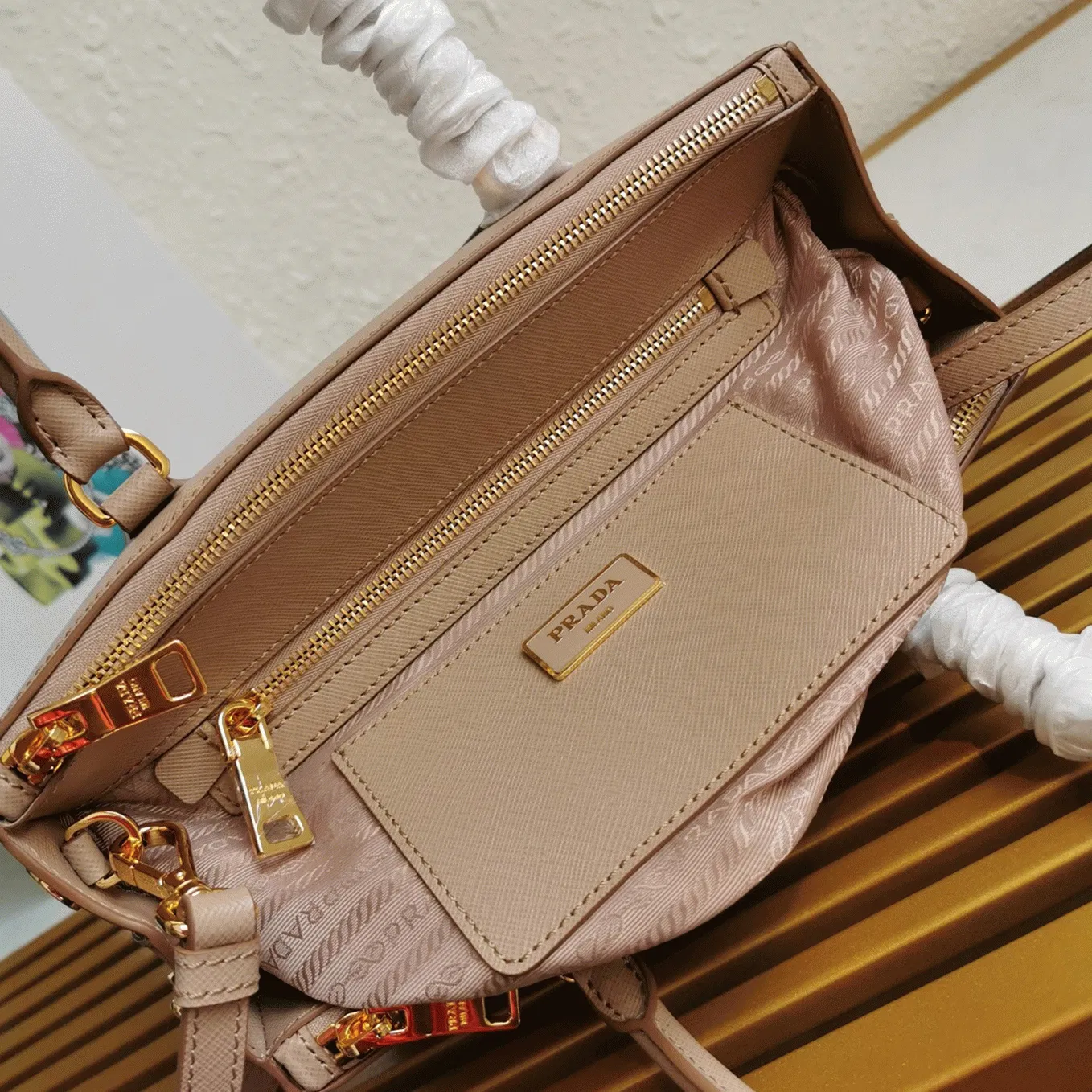Beige Prada Mini Galleria Bag — image 11