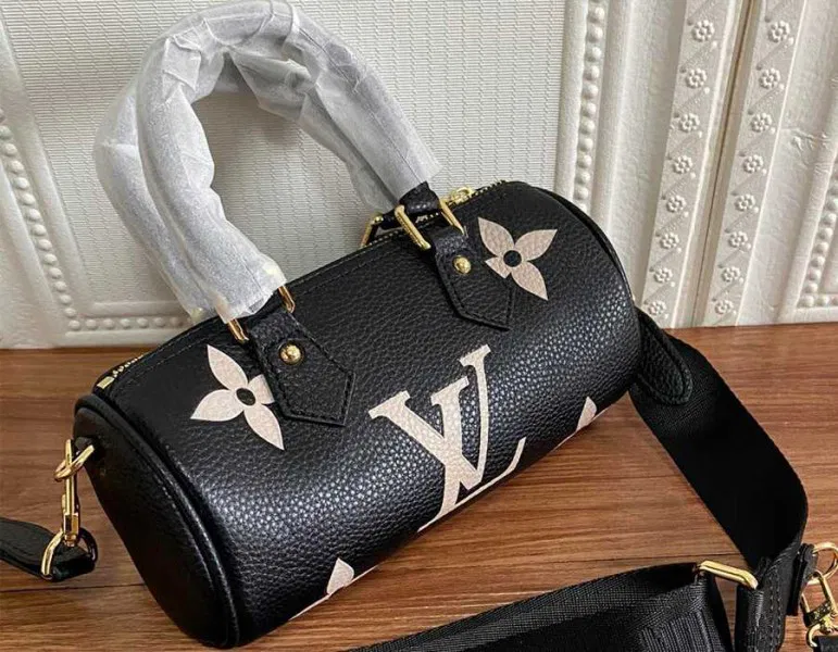 Louis Vuitton Monogram Empreinte Papillon BB Bag In Black And Beige — image 2
