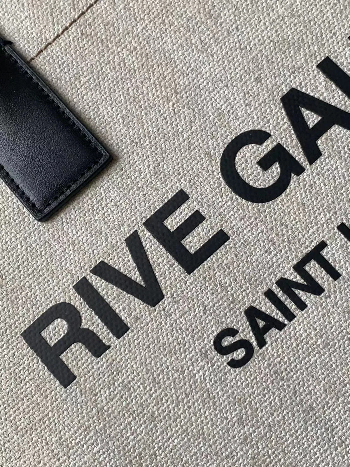 RIVE GAUCHE LARGE TOTE BAG IN PRINTED CANVAS AND LEATHER — image 7