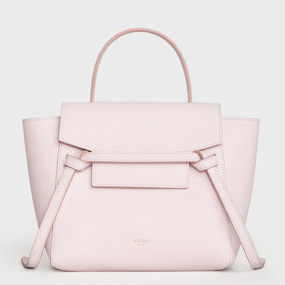 Celine Belt Nano Bag in Pale Pink