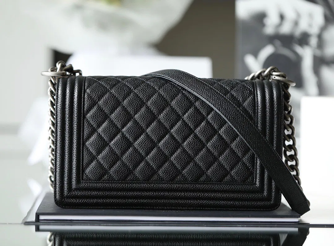 Chanel Boy Sliver Hardware Caviar Cow Leather — image 4
