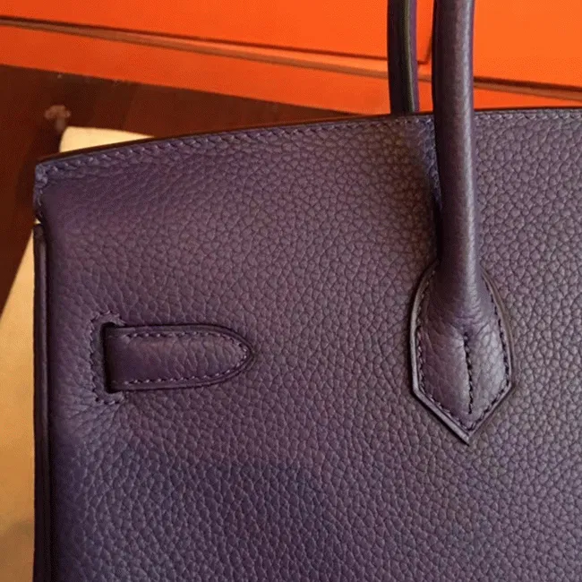 Iris Tone Hermes Birkin 35CM Designer Handbag — image 6