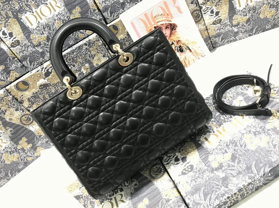 Dior Lady Dior Large Bag Knockoff in Black — image 6
