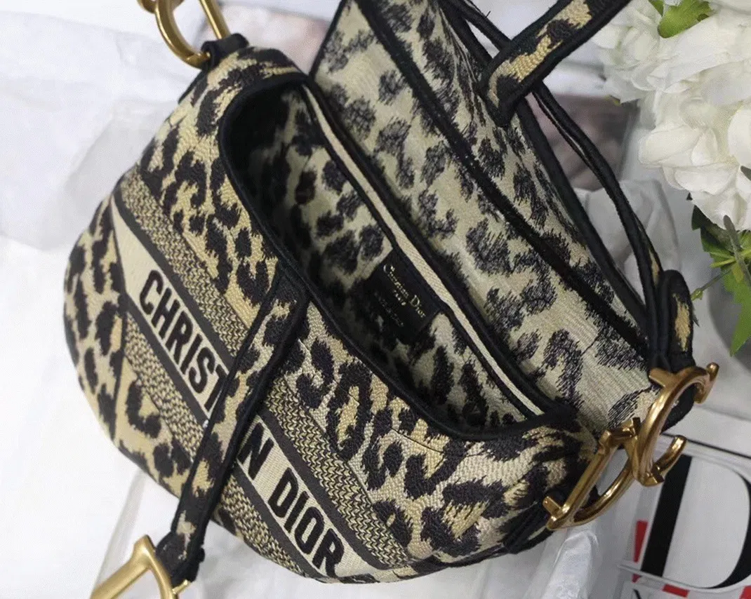 Dior Saddle Bag in Beige Multicolor Mizza Embroidery — image 8