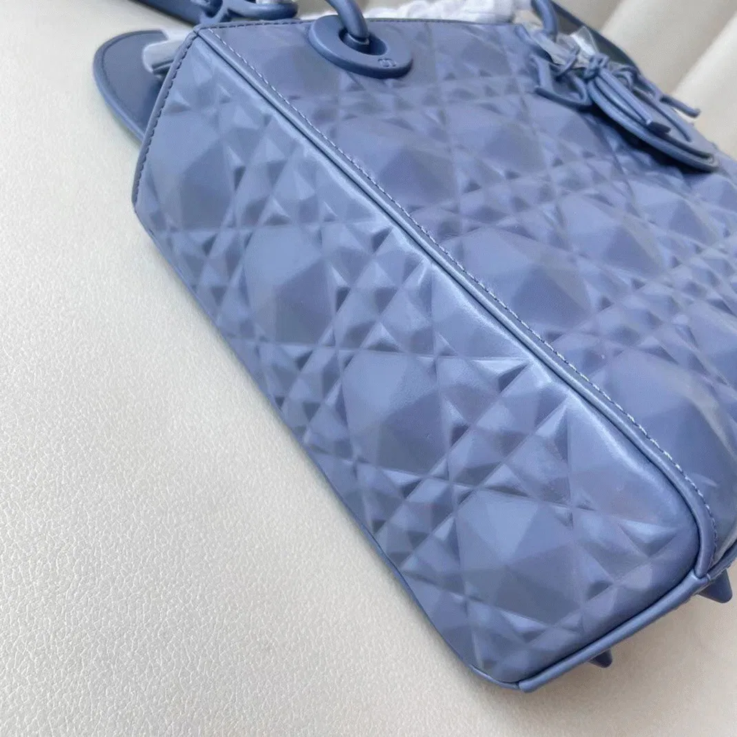 Dior Small Lady Dior My ABCDior Bag in Denim Calfskin with Diamond Motif — image 7