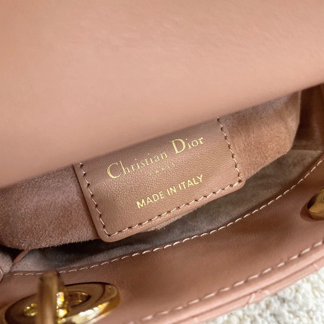 Dior Lady Dior Micro Bag in Poudre Cannage Lambskin — image 5