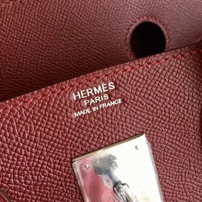 Bordeaux Hermes Birkin 35cm Designer-Inspired Bag — image 6