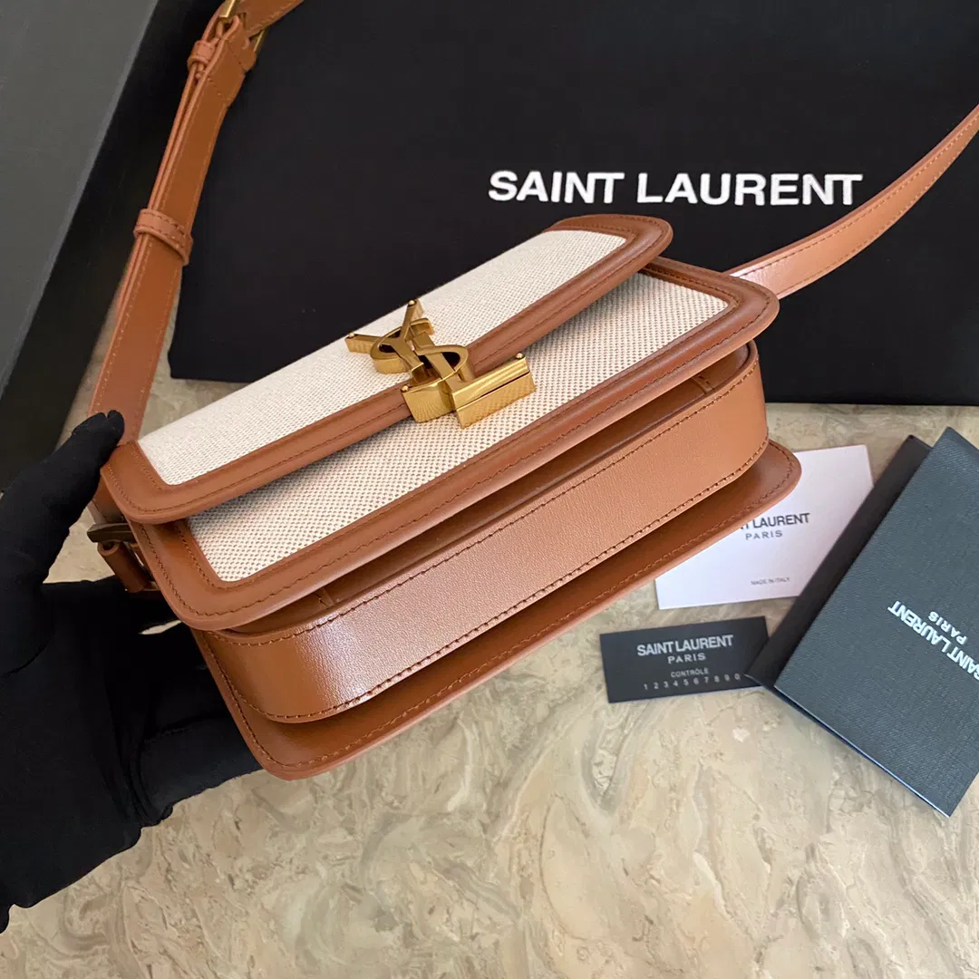 SOLFERINO SMALL SATCHEL IN LACQUERED AYERS — image 3