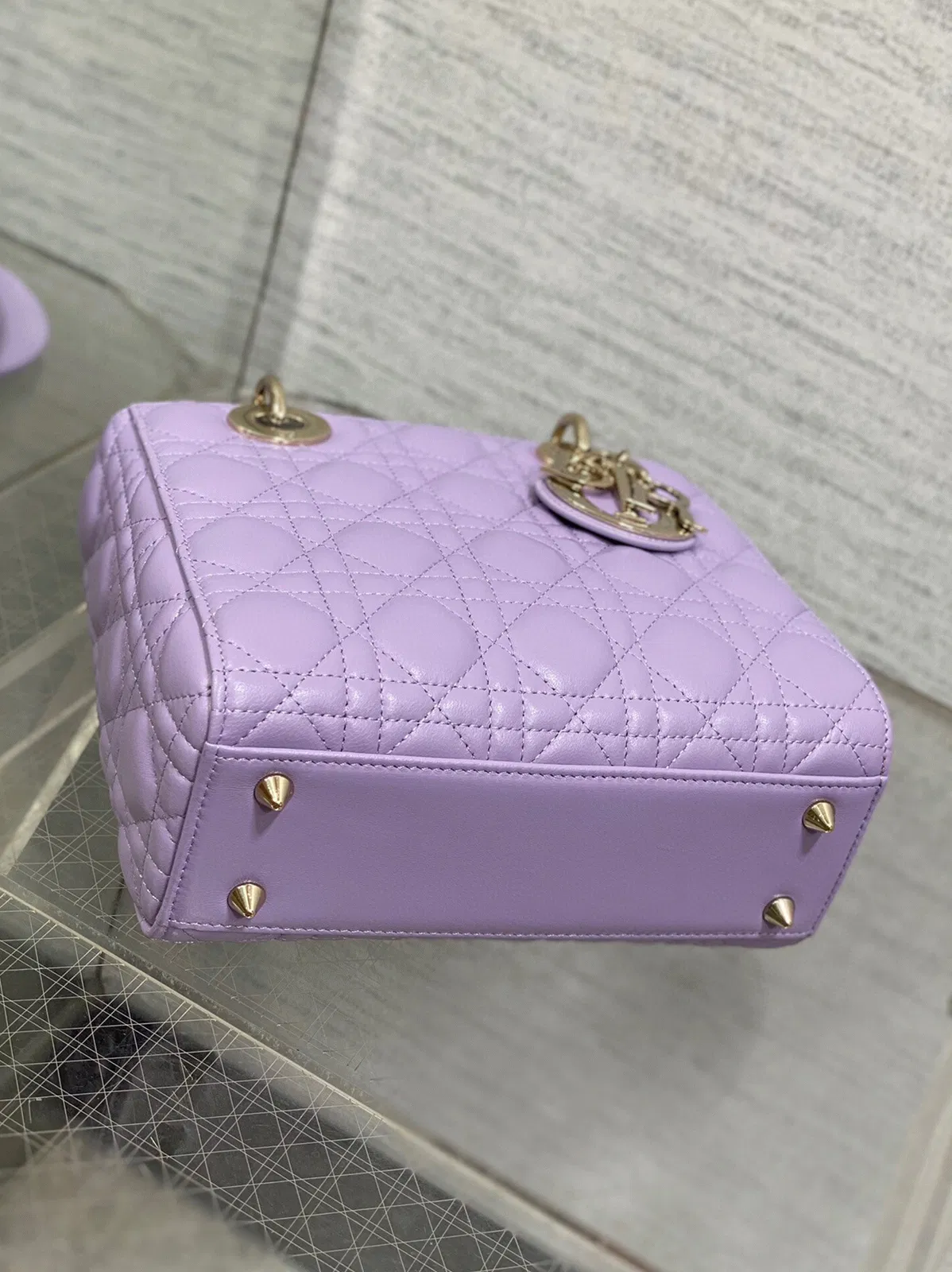 Dior Small Lady Dior Bag in Lilas Lambskin with Resin Charms — image 2
