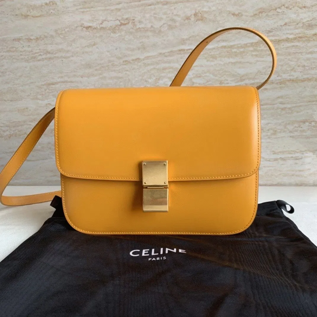 Top Quality Knockoff Celine Classic Box Medium Bag In Yellow — image 7