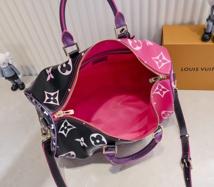 LV Spring 2022 Keepall 45 Travel Bag In Midnight Fuchsia — image 5