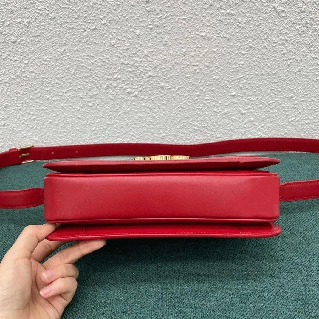 Top Quality Celine Triomphe Medium Bag In Red — image 14