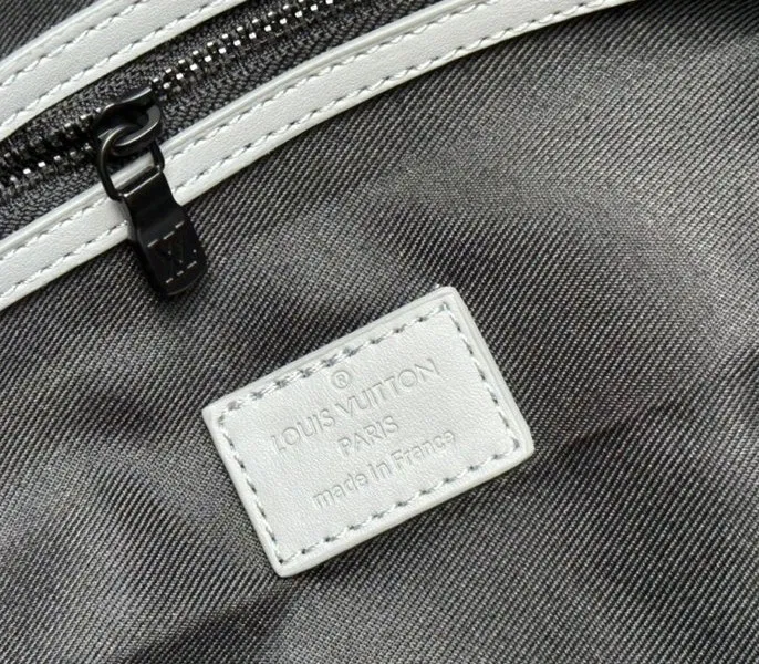 Louis Vuitton Monogram Shadow Leather Keepall Bandouliere 50 With Leather Strap In Anthracite Gray — image 7
