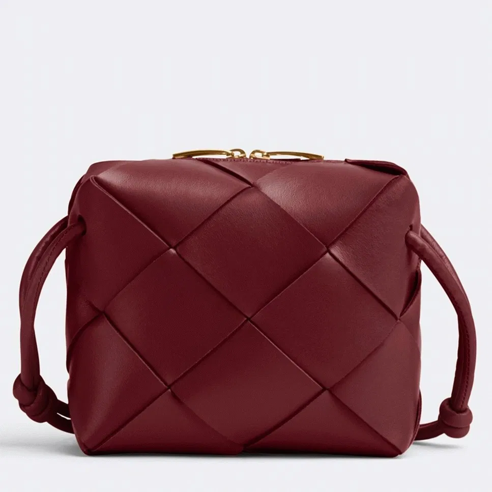 Bottega Veneta Mini Cassette Camera Bag Bordeaux
