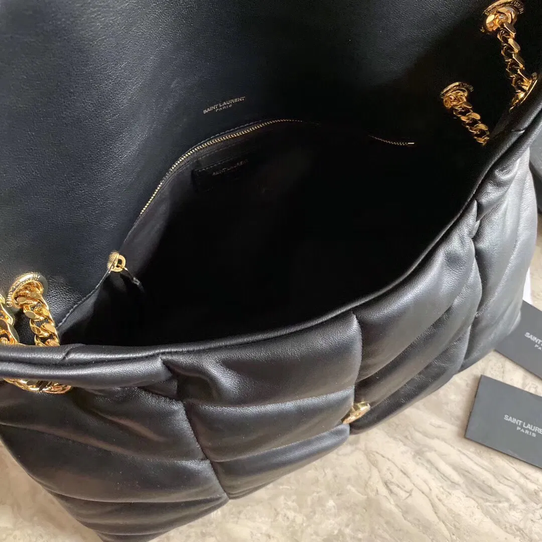 PUFFER SMALL BAG IN QUILTED SUEDE — image 8