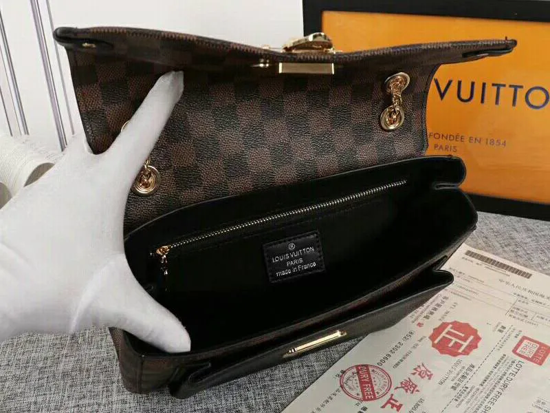 Louis Vuitton Damier Ebene Canvas Vavin PM Bag In Black — image 3