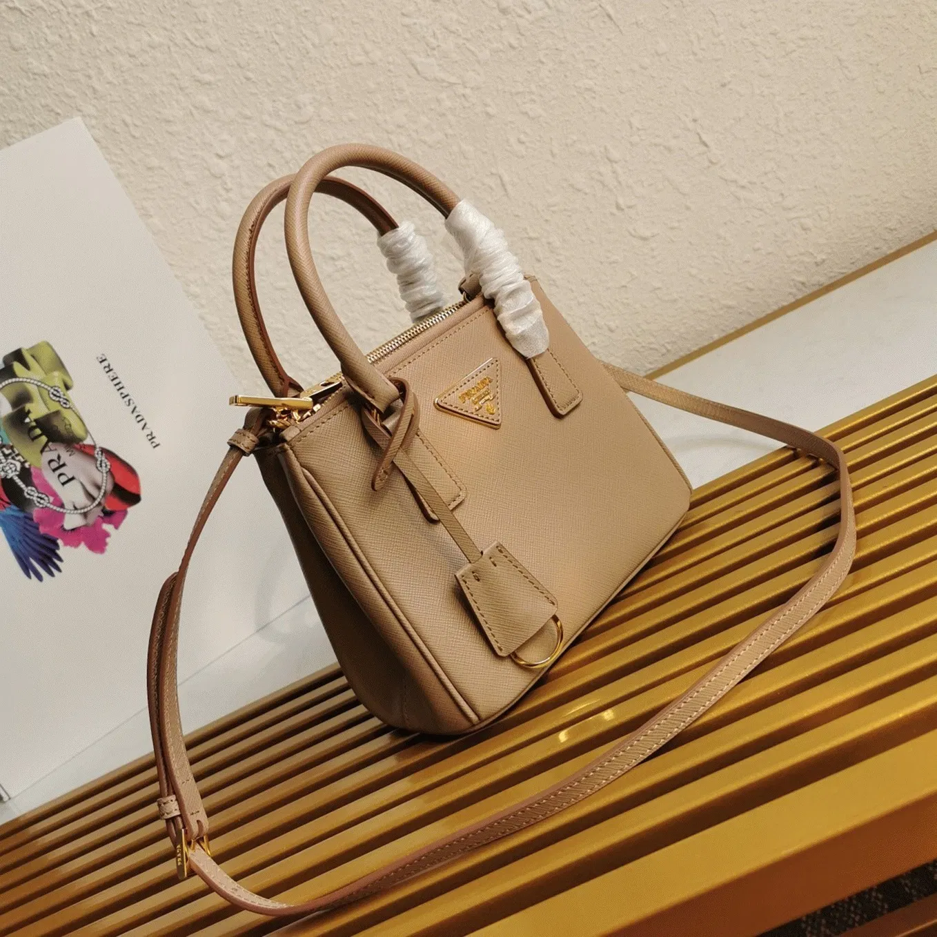 Beige Prada Mini Galleria Bag — image 9