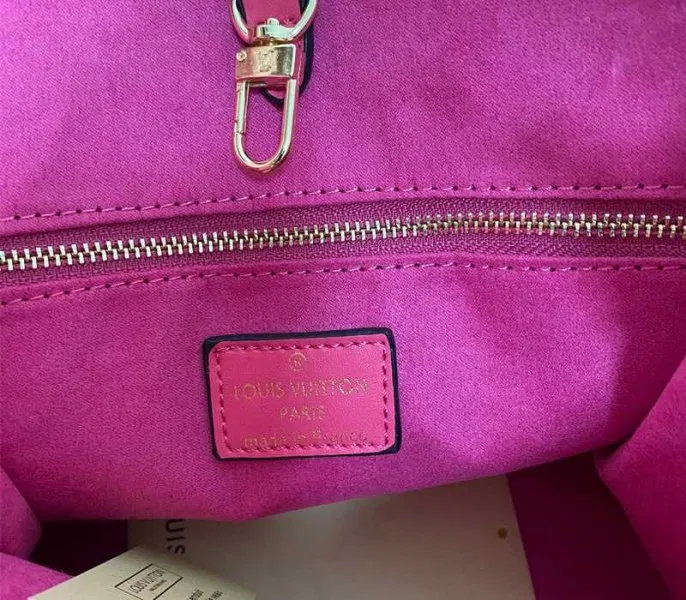 Louis Vuitton Monogram Empreinte Leather Onthego PM Bag In Freesia Pink — image 8
