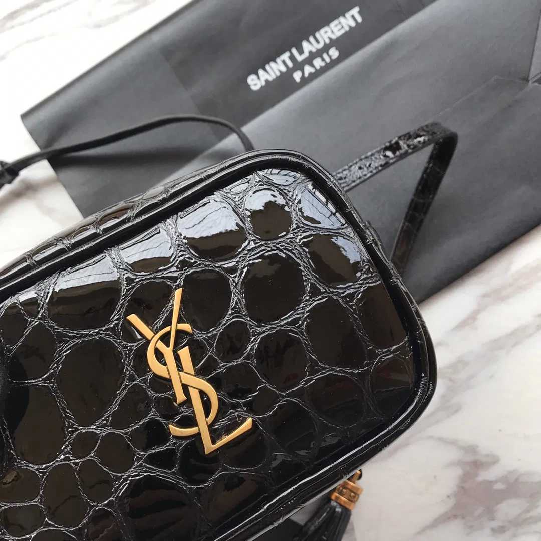 MONOGRAM CHAIN WALLET IN CROCODILE EMBOSSED SHINY LEATHER — image 9