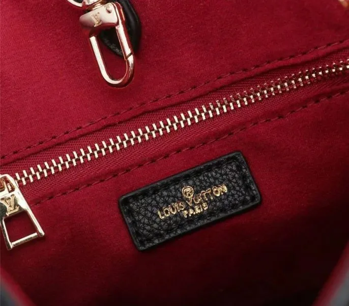 Louis Vuitton Bicolor Monogram Empreinte Leather Onthego PM Bag In Black And Beige — image 6
