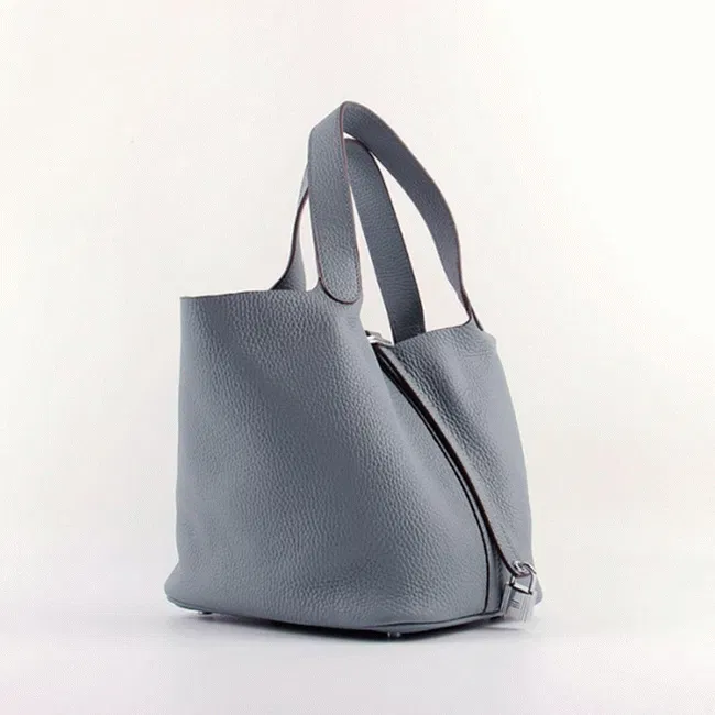 Blue lin knockoff Hermes Picotin Lock handbag — image 8