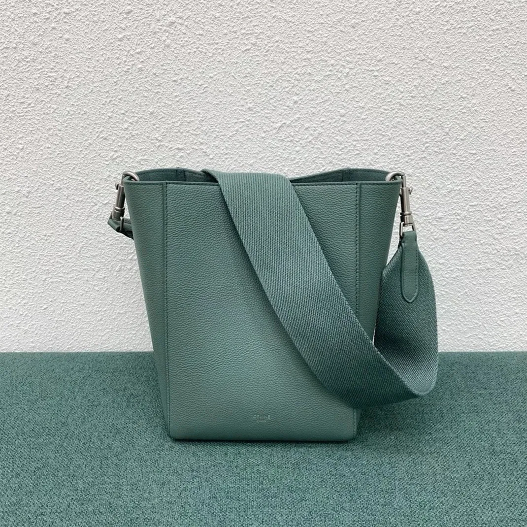 Top Quality Celine Sangle Small Bucket Bag In Celadon Calfskin — image 4
