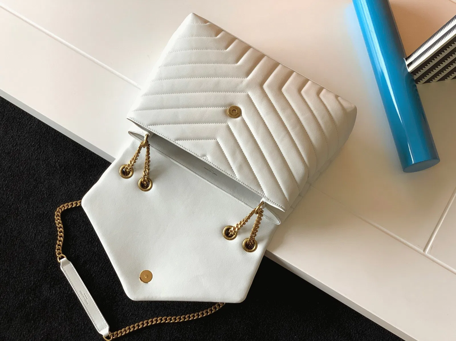 Saint Laurent LouLou Medium Chain Bag White — image 2