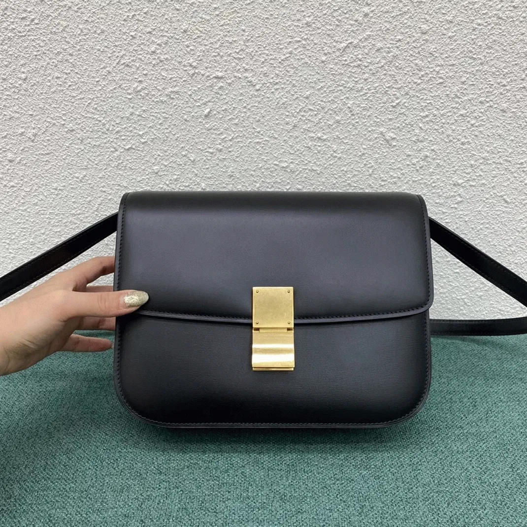 Top Quality Imitation Celine Classic Box Medium Bag In Black — image 5