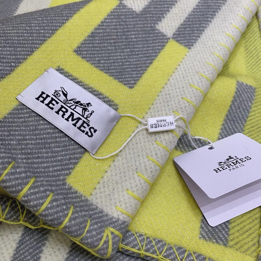 Top Hermes Ithaque blanket in tilleul wool and cashmere — image 5