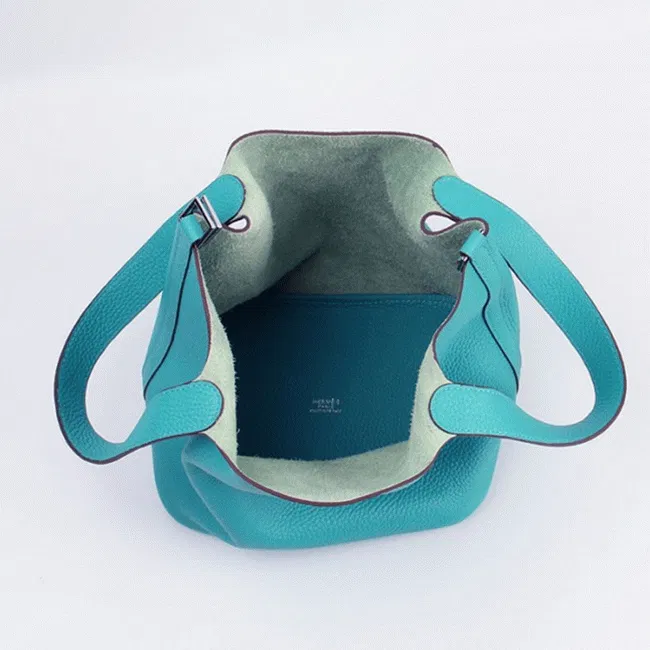 Turquoise Hermes Picotin Lock handbag — image 7
