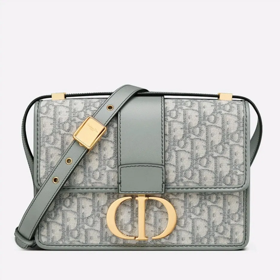 Dior 30 Montaigne Medium Bag in Grey Dior Oblique Jacquard