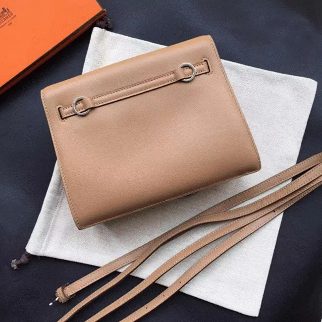 Brown Swift Leather High Quality Hermes Kelly Danse Classic Purse — image 6