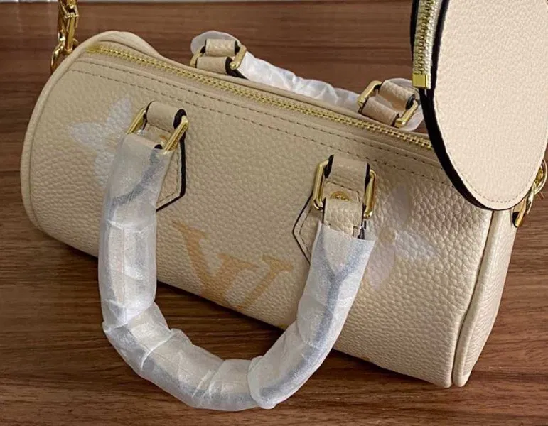 Louis Vuitton Bicolor Monogram Empreinte Papillon BB Bag In Cream And Saffron — image 5