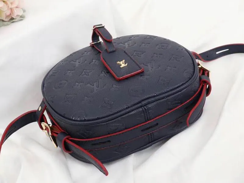 Louis Vuitton Monogram Empreinte Boite Chapeau Souple MM Bag In Navy Blue — image 4