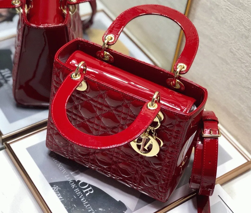 Dior Lady Dior Medium Bag in Red — image 3