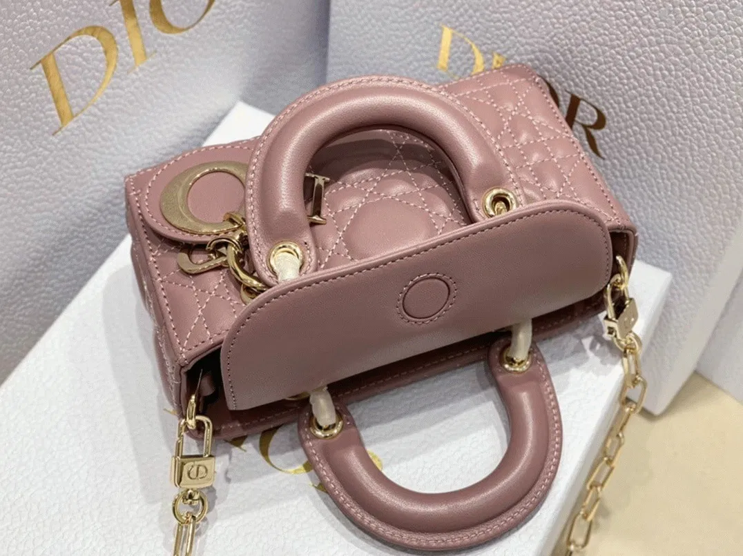 Dior Lady D-Joy Micro Bag in Peony Pink Cannage Lambskin — image 7